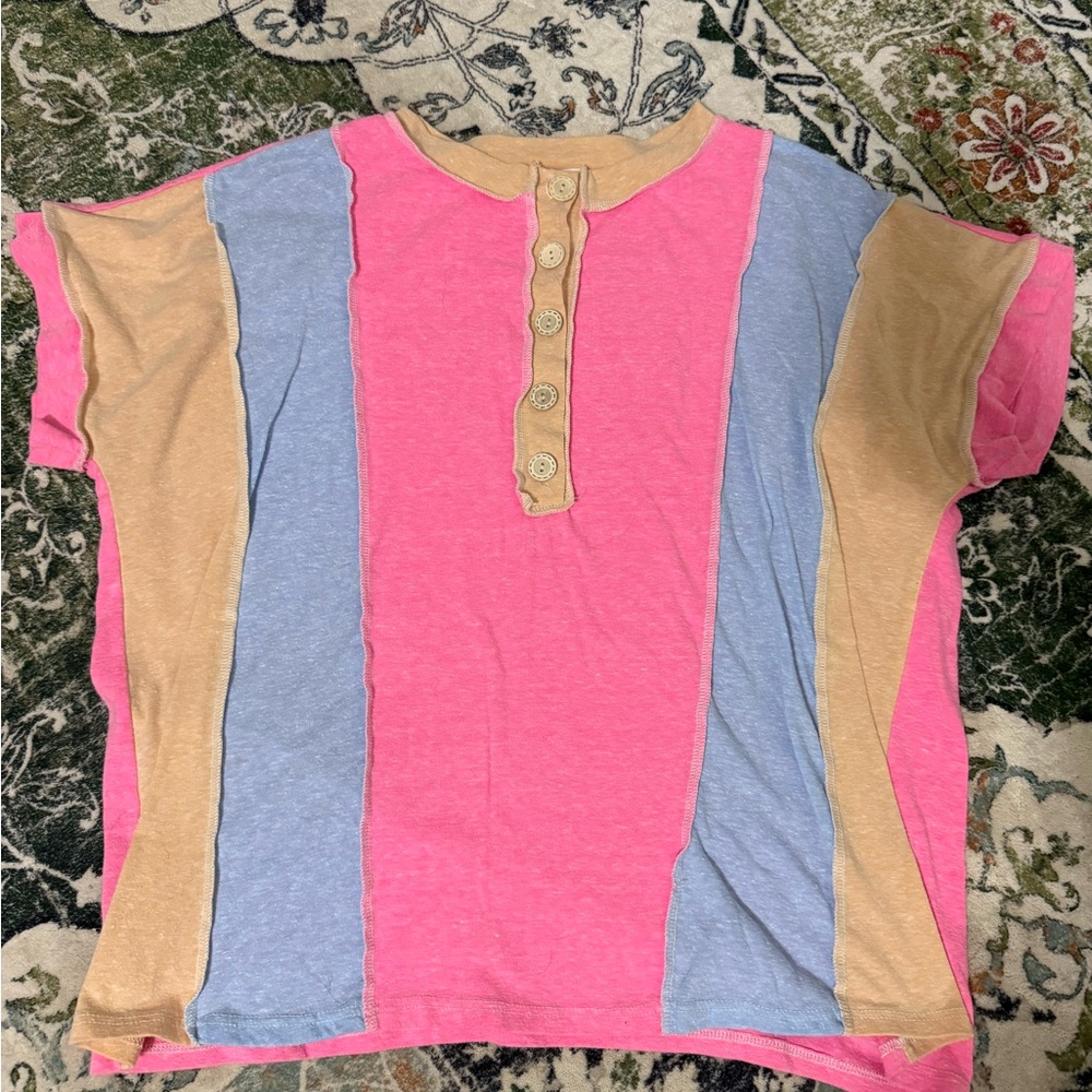 Colorful Kids Henley Shirt